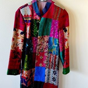 Hand Made patch work Fully lined Custom jacket by Shiro Medium